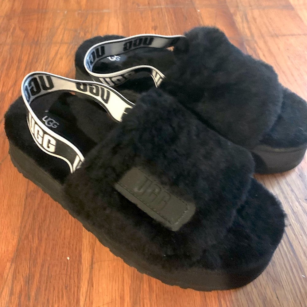 Ugg Fluff Platform Slides - image 1